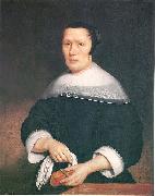 Nicolas Maes Portrait of a woman oil painting artist
